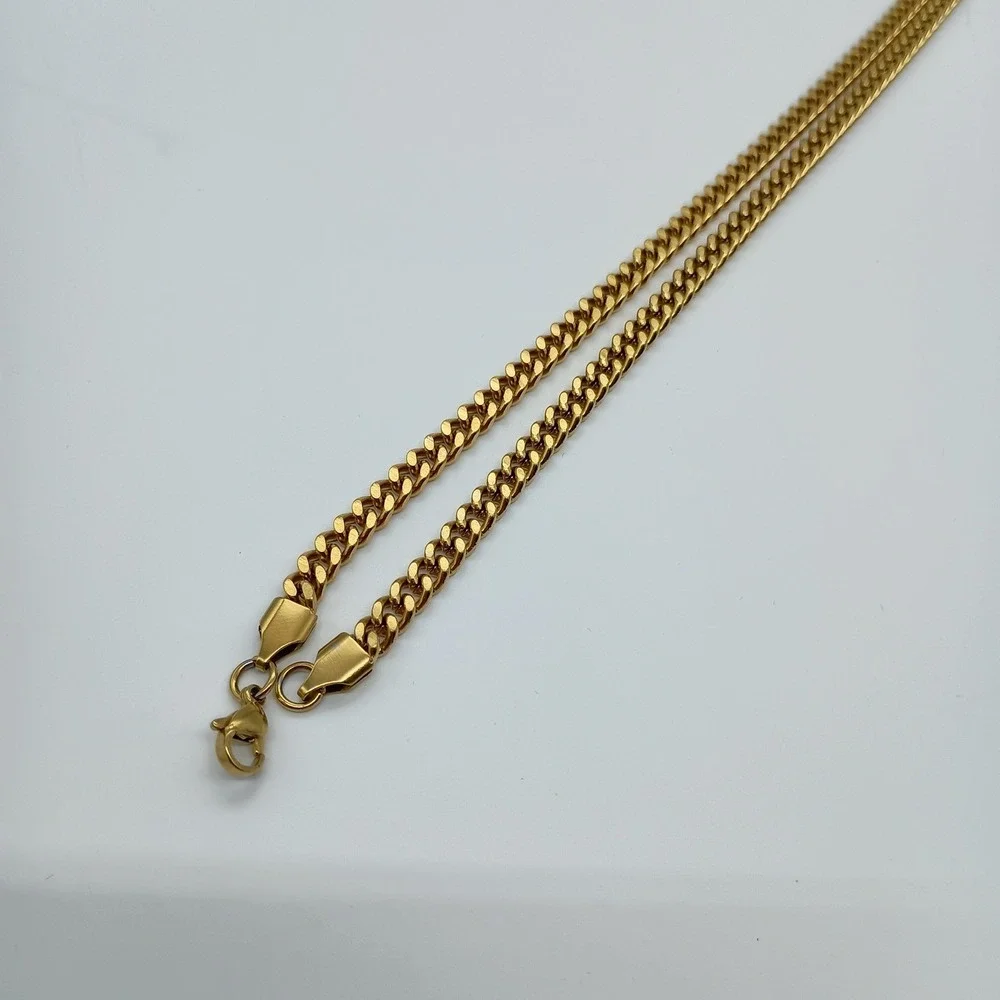 Ice‎ Mob Gold-Tone Cuban Link Chain 20 Inch Iced Out Ankh Cross Pendant Necklace